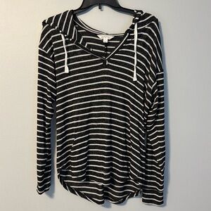 Market & Spruce Kallon Brushed Knit Hoodie dark gray small